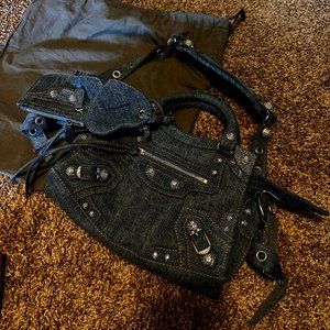 Balenciaga Neo Cagole XS Denim Satchel